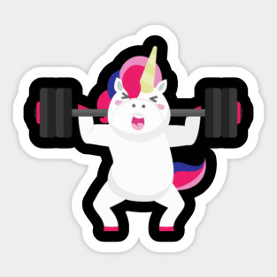 Weightlifting Unicorn- Sticker